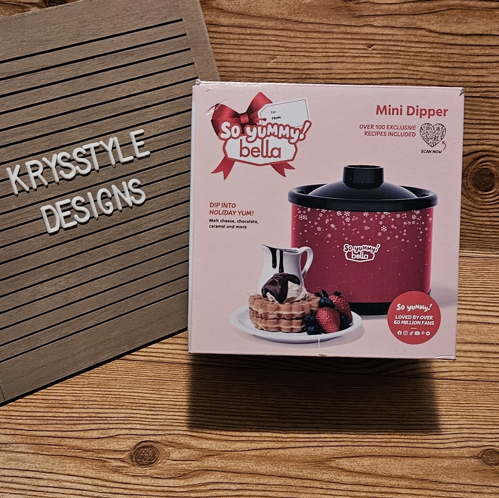 So Yummy Bella Mini Dipper Red Fondue Dip Warmer